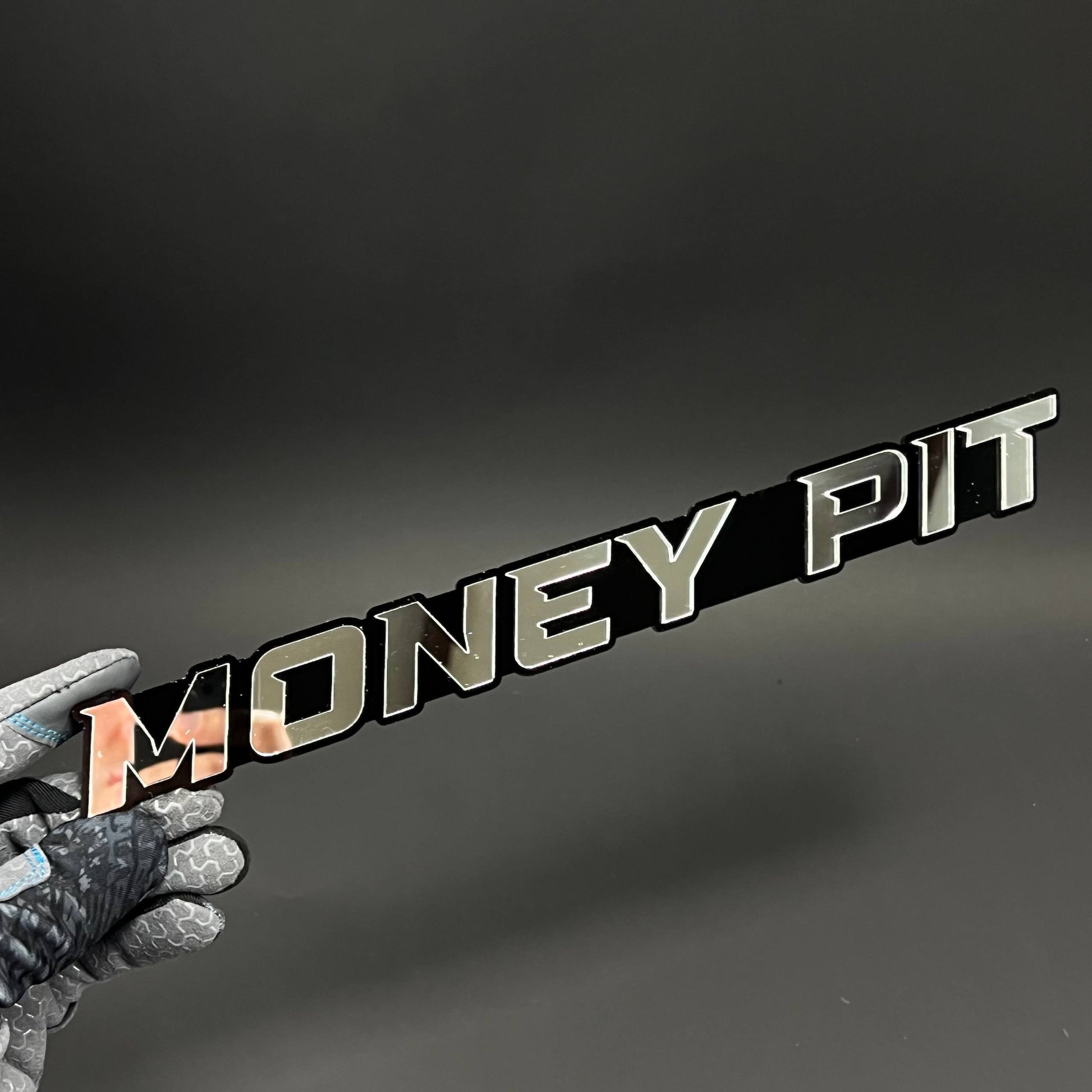 1PC MONEY PIT 3D Acrylic Badge - Car Truck Emblem Fender Tailgate Trunk Sticker