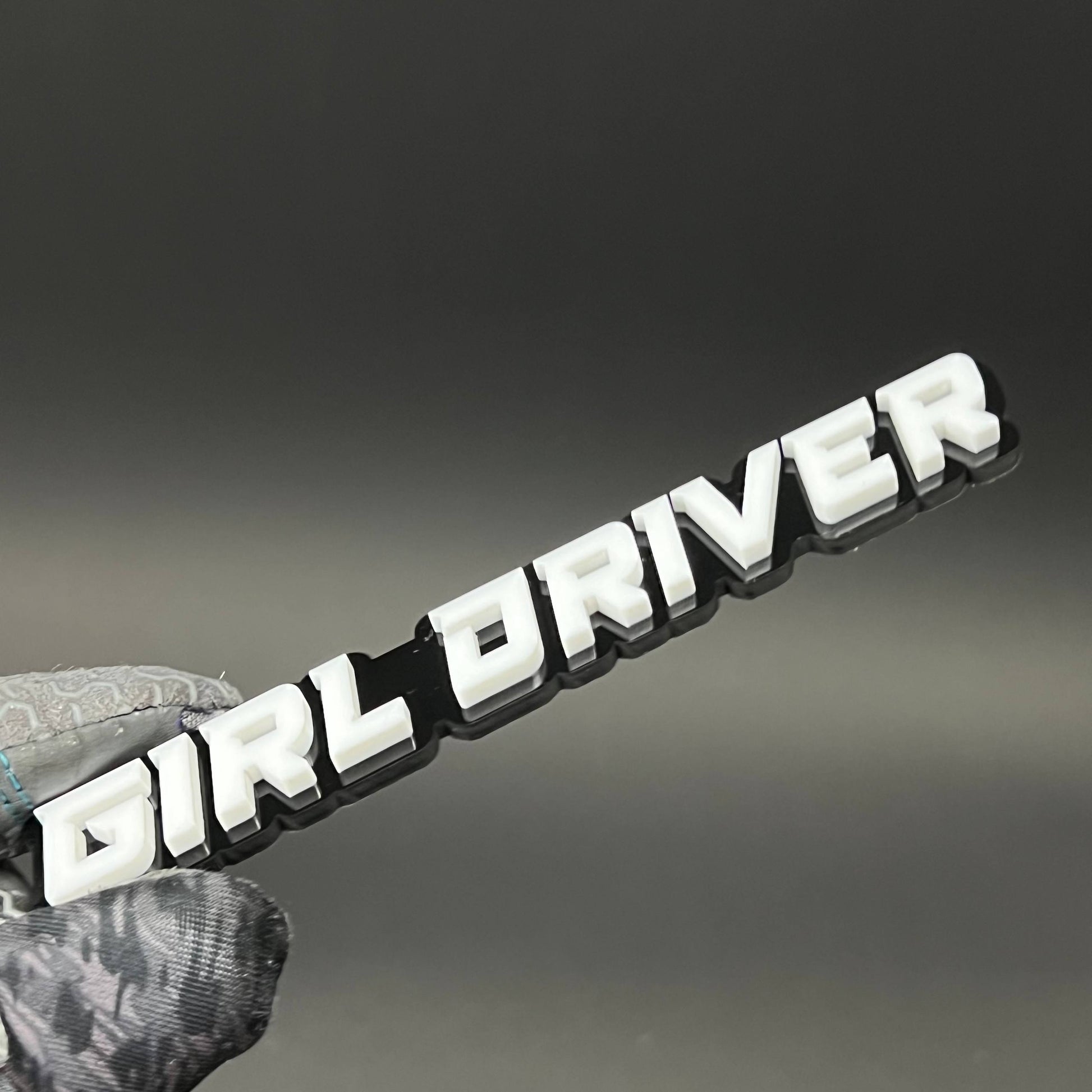 1PC GIRL DRIVER 3D Acrylic Badge - Car Truck Emblem Fender Sticker