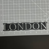 1PC LONDON (White) 3D Acrylic Badge - Car Truck Emblem Fender Tailgate Trunk Sticker