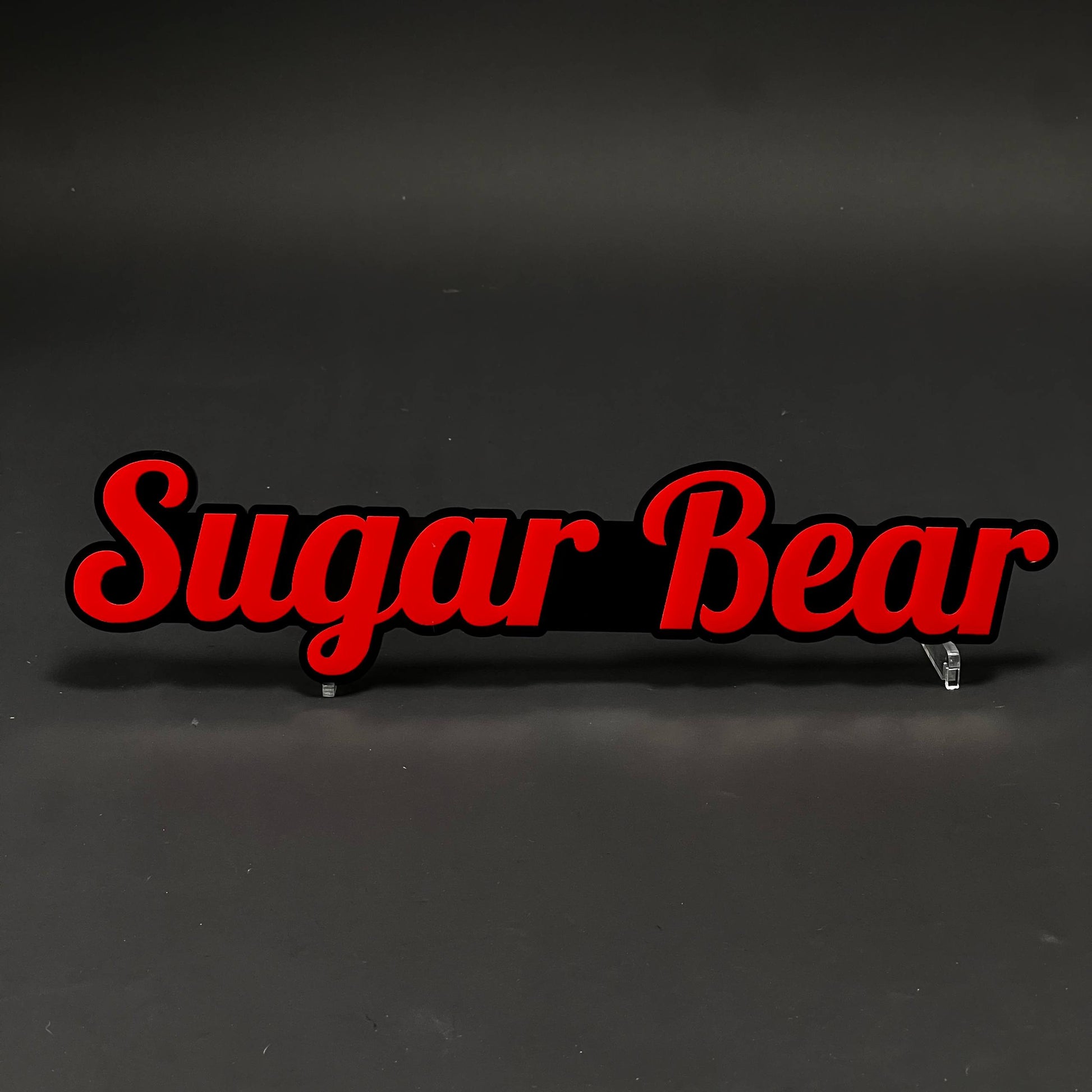 1PC Sugar Bear 3D Acrylic Badge - Car Truck Emblem Fender Tailgate Trunk Sticker