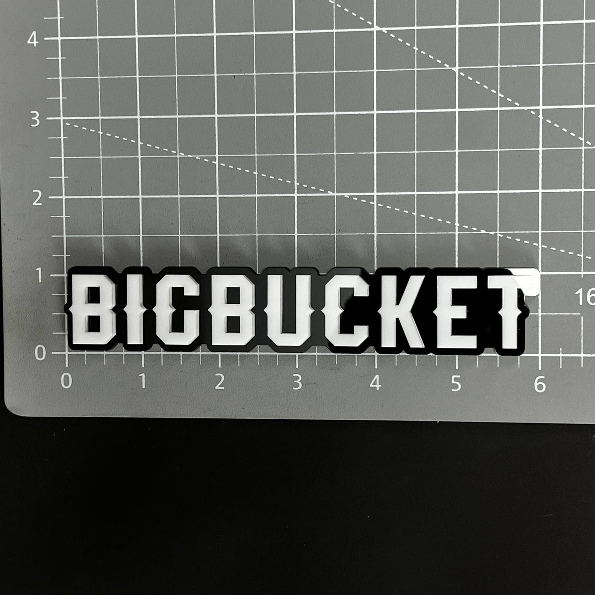 1PC BIGBUCKET 3D Acrylic Badge - Car Truck Emblem Fender Tailgate Trunk Sticker