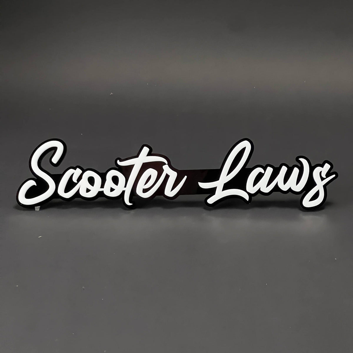 1PC Scooter Laws 3D Acrylic Badge - Car Truck Emblem Fender Sticker