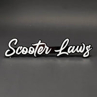 1PC Scooter Laws 3D Acrylic Badge - Car Truck Emblem Fender Sticker