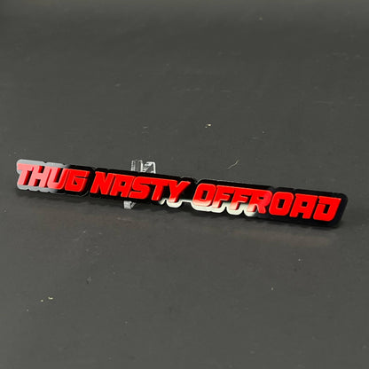 1PC THUG NASTY OFFROAD Red 3D Acrylic Badge - Car Truck Emblem Fender Sticker