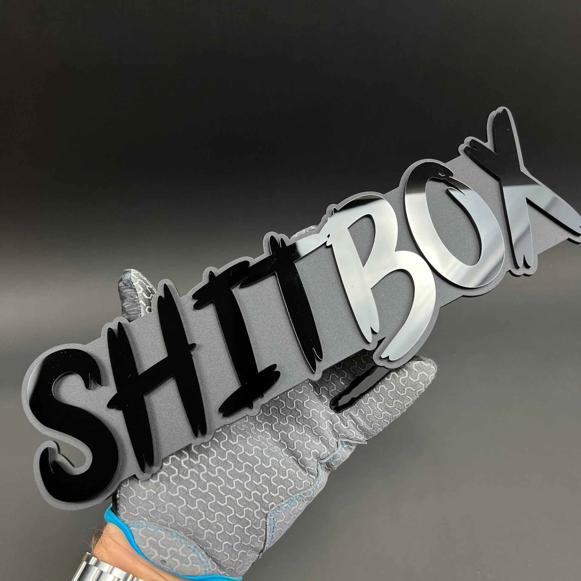 1PC SHITBOX 3D Acrylic Badge - Car Truck Emblem Fender Tailgate Trunk Sticker
