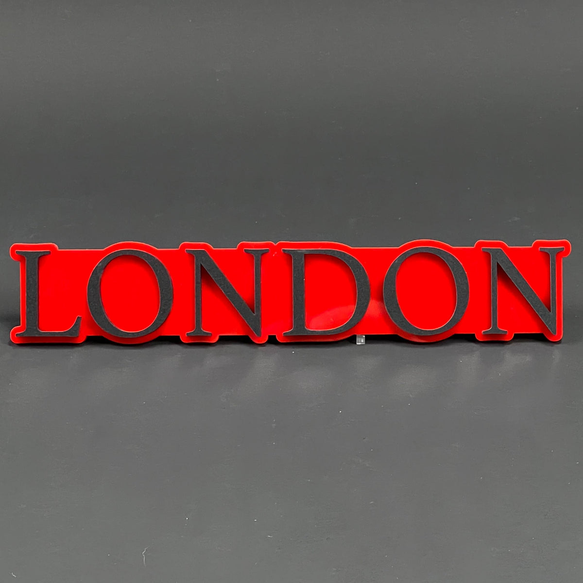 1PC LONDON (Red) 3D Acrylic Badge - Car Truck Emblem Fender Tailgate Trunk Sticker