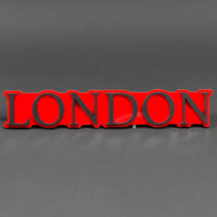 1PC LONDON (Red) 3D Acrylic Badge - Car Truck Emblem Fender Tailgate Trunk Sticker