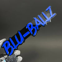1PC BLU-BALLZ 3D Acrylic Badge - Car Truck Emblem Fender Tailgate Trunk Sticker