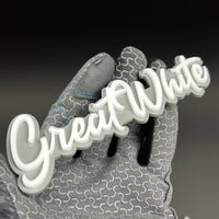 1PC Great White 3D Acrylic Badge - Car Truck Emblem Fender Sticker