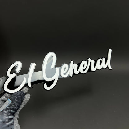 1PC El General 3D Acrylic Badge - Car Truck Emblem Fender Tailgate Trunk Sticker
