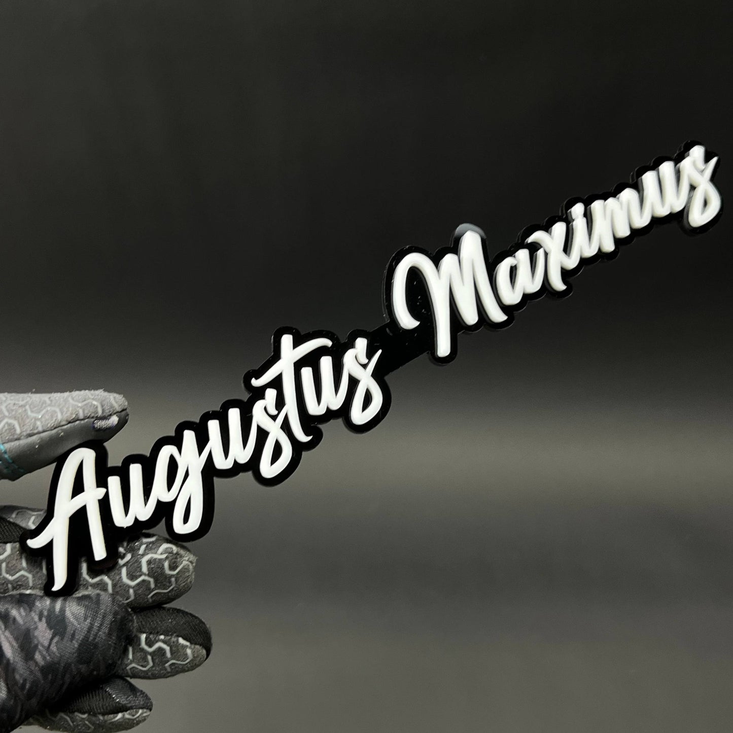 1PC Augustus Maximus 3D Acrylic Badge - Car Truck Emblem Fender Sticker