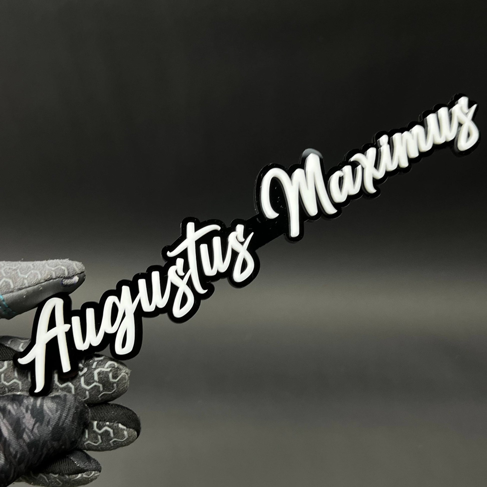 1PC Augustus Maximus 3D Acrylic Badge - Car Truck Emblem Fender Sticker