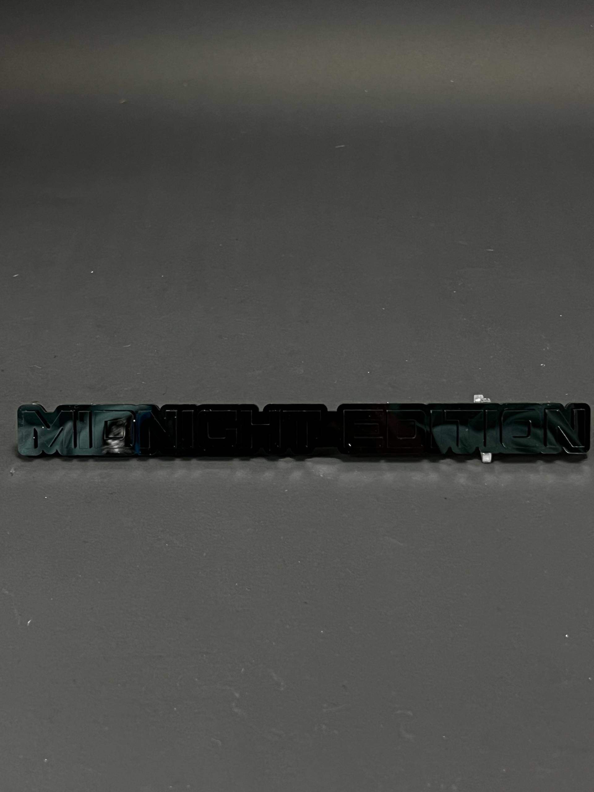 1PC MIDNIGHT EDITION 3D Acrylic Badge - Car Truck Emblem Fender Sticker