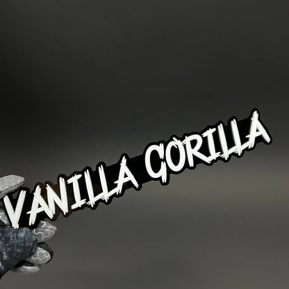 1PC VANILLA GORILLA 3D Acrylic Badge - Car Truck Emblem Fender Sticker