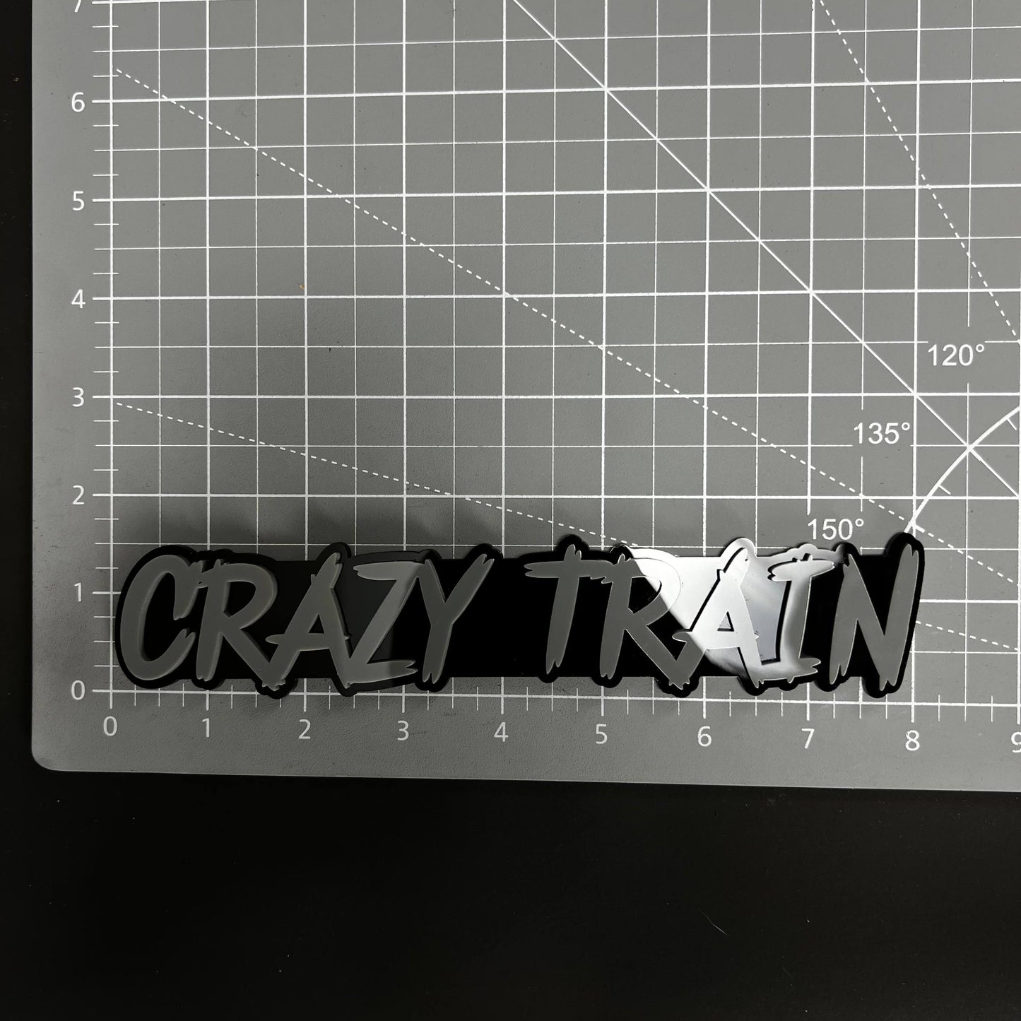 1PC Crazy Train 3D Acrylic Badge - Car Truck Emblem Fender Sticker