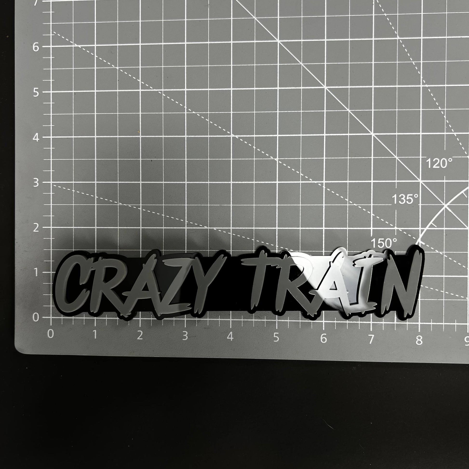 1PC Crazy Train 3D Acrylic Badge - Car Truck Emblem Fender Sticker