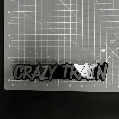 1PC Crazy Train 3D Acrylic Badge - Car Truck Emblem Fender Sticker
