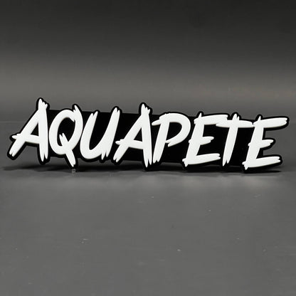 1PC AQUAPETE 3D Acrylic Badge - Car Truck Emblem Fender Tailgate Trunk Sticker