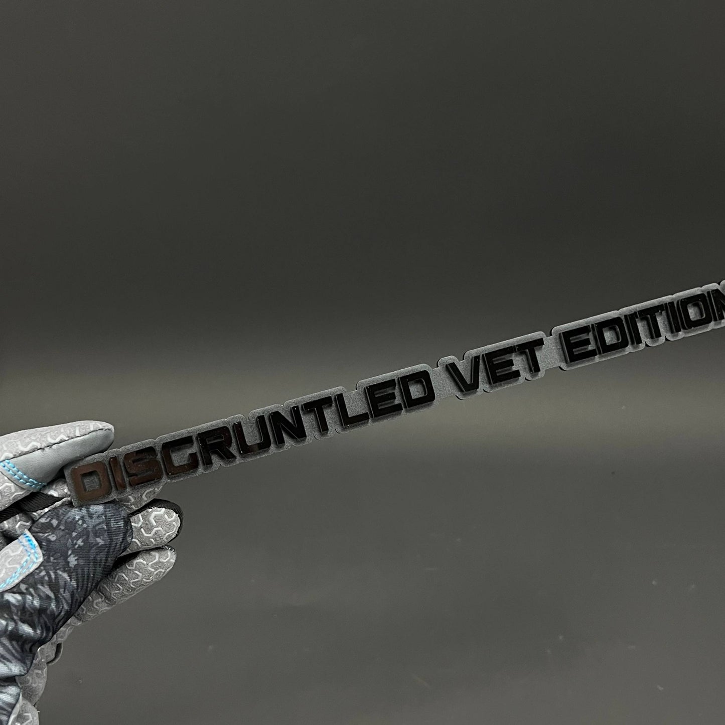 1PC DISGRUNTLED VET EDITION 3D Acrylic Badge - Car Truck Emblem Fender Sticker