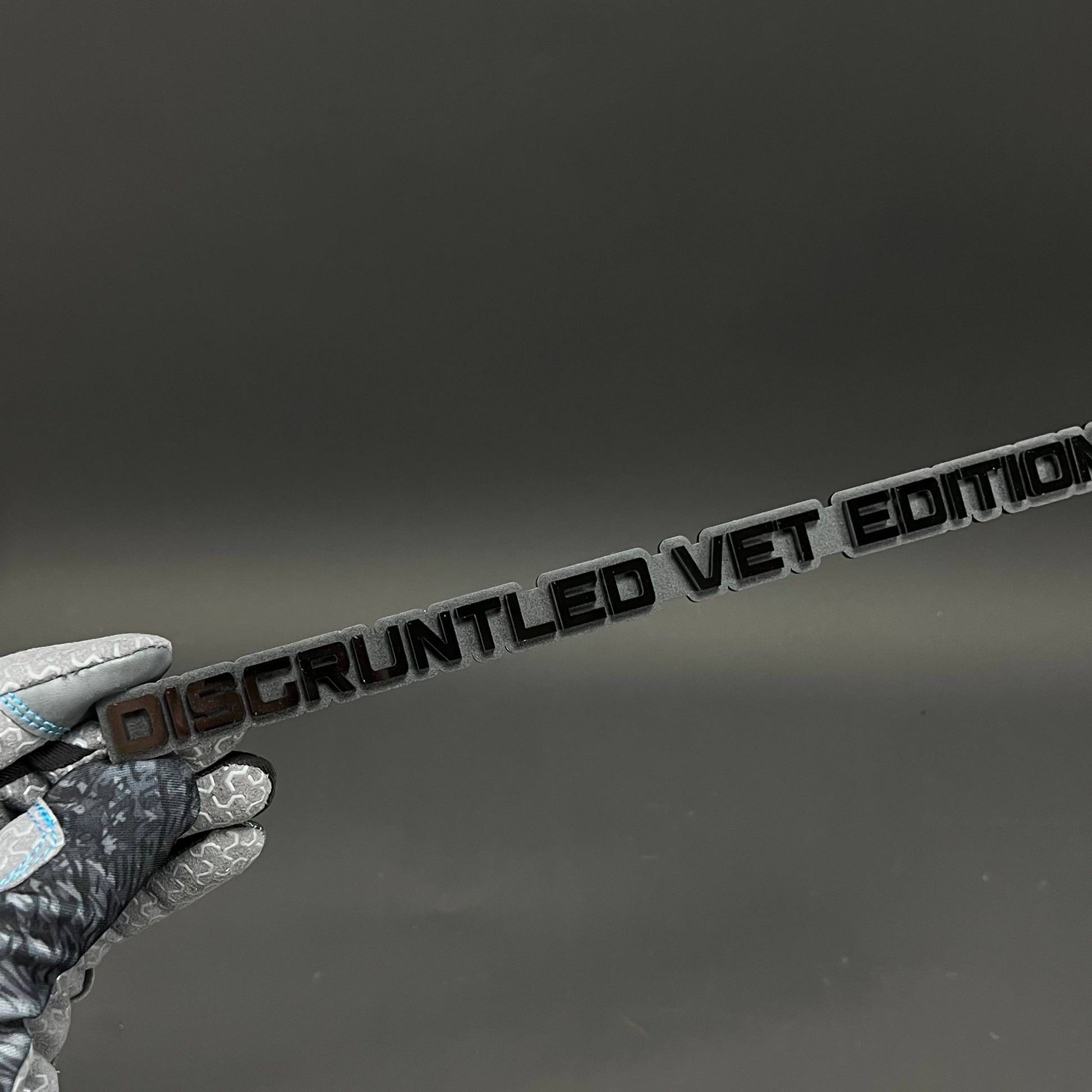 1PC DISGRUNTLED VET EDITION 3D Acrylic Badge - Car Truck Emblem Fender Sticker