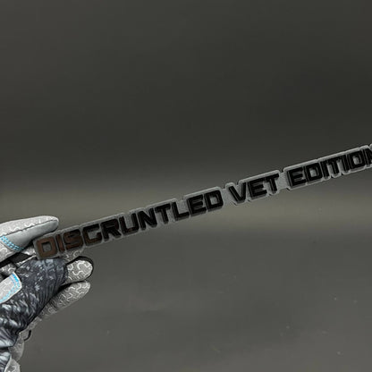 1PC DISGRUNTLED VET EDITION 3D Acrylic Badge - Car Truck Emblem Fender Sticker