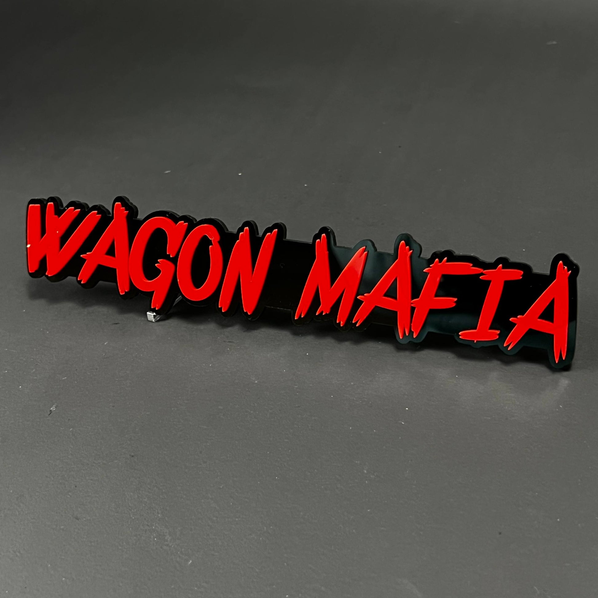 1PC WAGON MAFIA 3D Acrylic Badge - Car Truck Emblem Fender Sticker
