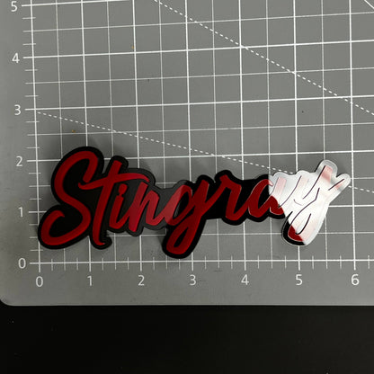 1PC Stingray 3D Acrylic Badge - Car Truck Emblem Fender Tailgate Trunk Sticker