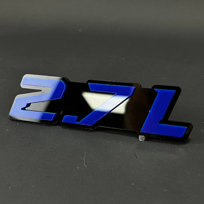 1PC 2.7L 3D Acrylic Badge - Car Truck Emblem Fender Tailgate Trunk Sticker