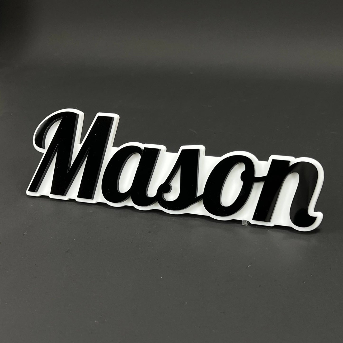 1PC Mason 3D Acrylic Badge - Car Truck Emblem Fender Tailgate Trunk Sticker