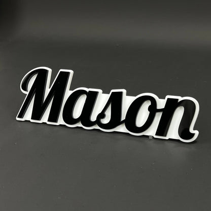 1PC Mason 3D Acrylic Badge - Car Truck Emblem Fender Tailgate Trunk Sticker
