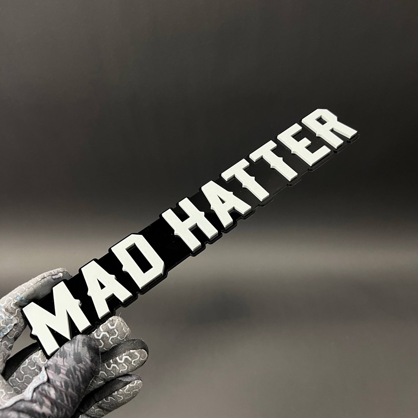 1PC MAD HATTER 3D Acrylic Badge - Car Truck Emblem Fender Tailgate Trunk Sticker