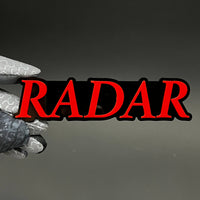 1PC RADAR 3D Acrylic Badge - Car Truck Emblem Fender Tailgate Trunk Sticker