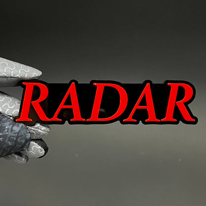 1PC RADAR 3D Acrylic Badge - Car Truck Emblem Fender Tailgate Trunk Sticker