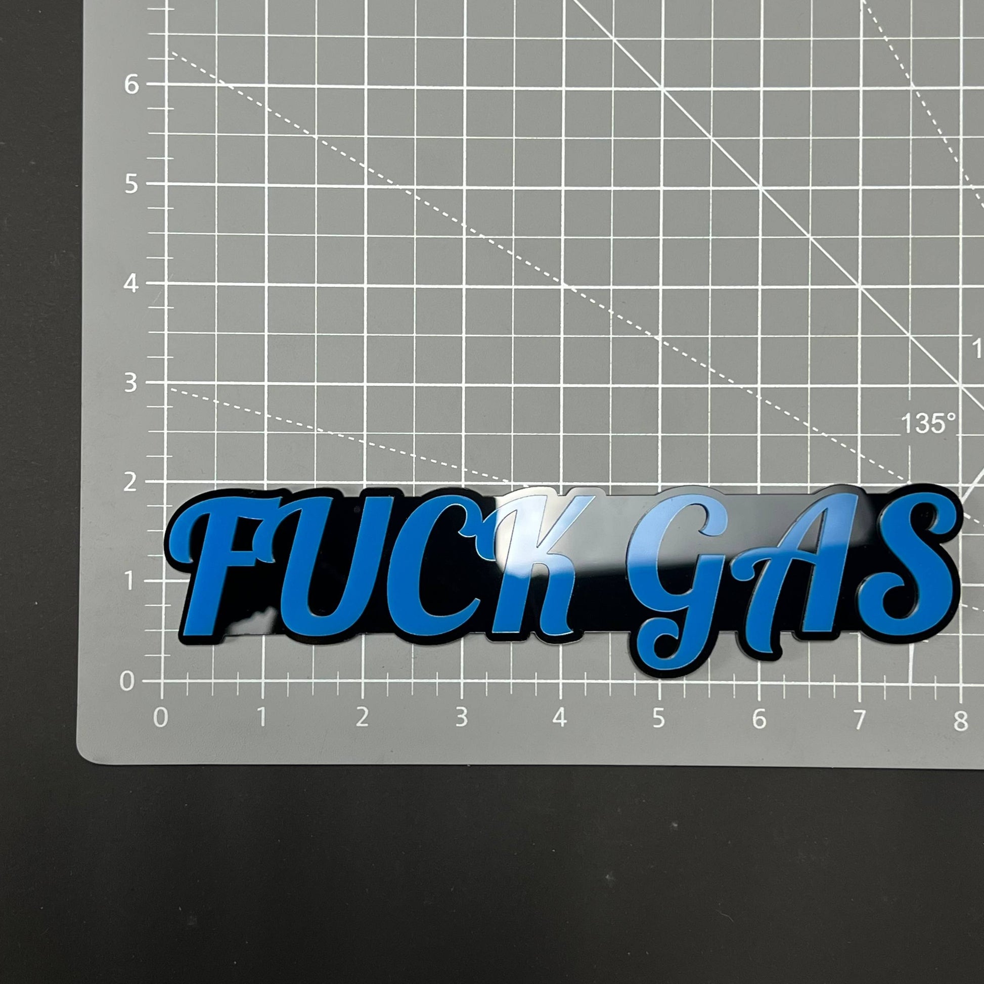 1PC FUCK GAS 3D Acrylic Badge - Car Truck Emblem Fender Tailgate Trunk Sticker