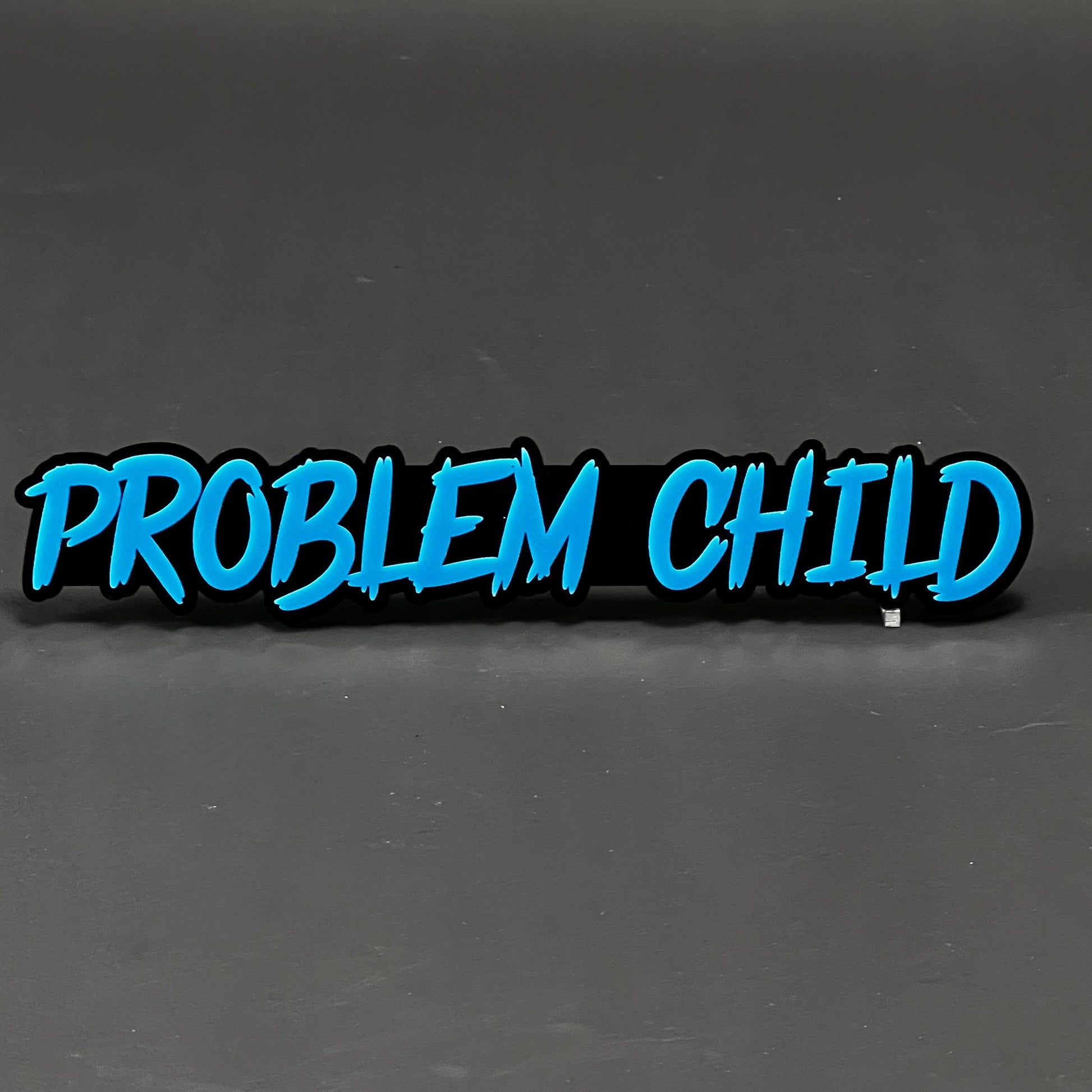 1PC PROBLEM CHILD 3D Acrylic Badge - Car Truck Emblem Fender Sticker