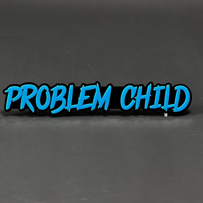 1PC PROBLEM CHILD 3D Acrylic Badge - Car Truck Emblem Fender Sticker