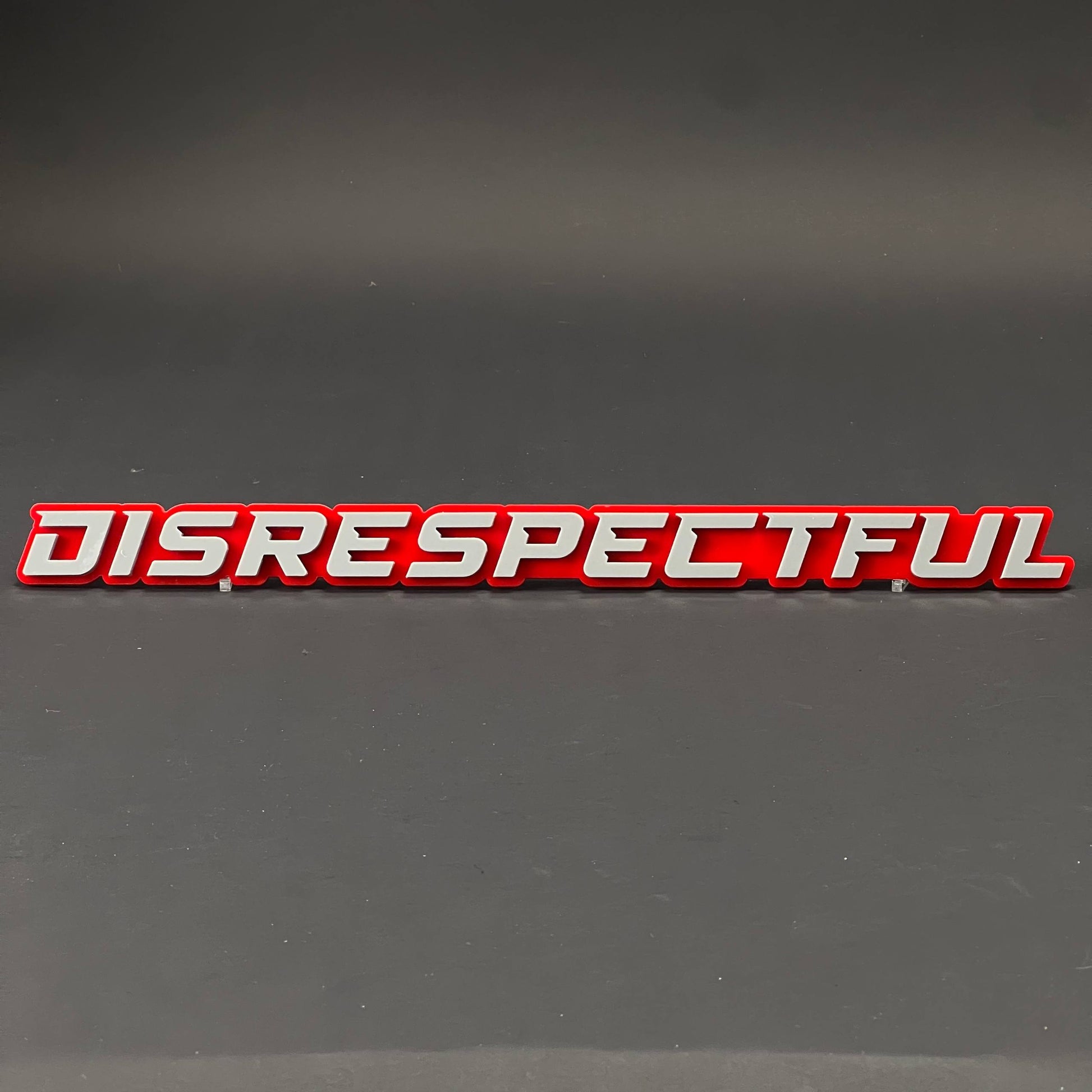 1PC DISRESPECTFUL 3D Acrylic Badge - Car Truck Emblem Fender Sticker