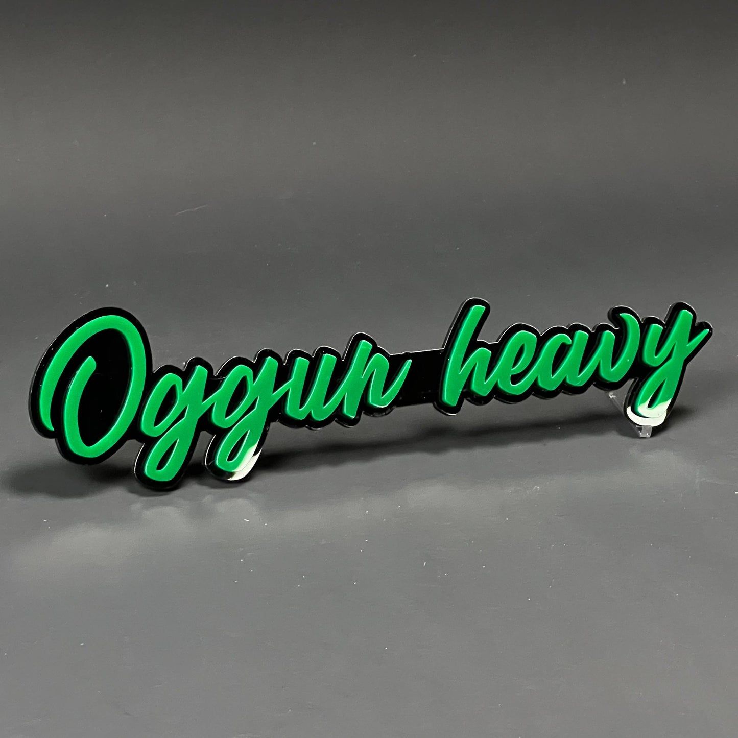 1PC Oggun heavy 3D Acrylic Badge - Car Truck Emblem Fender Sticker