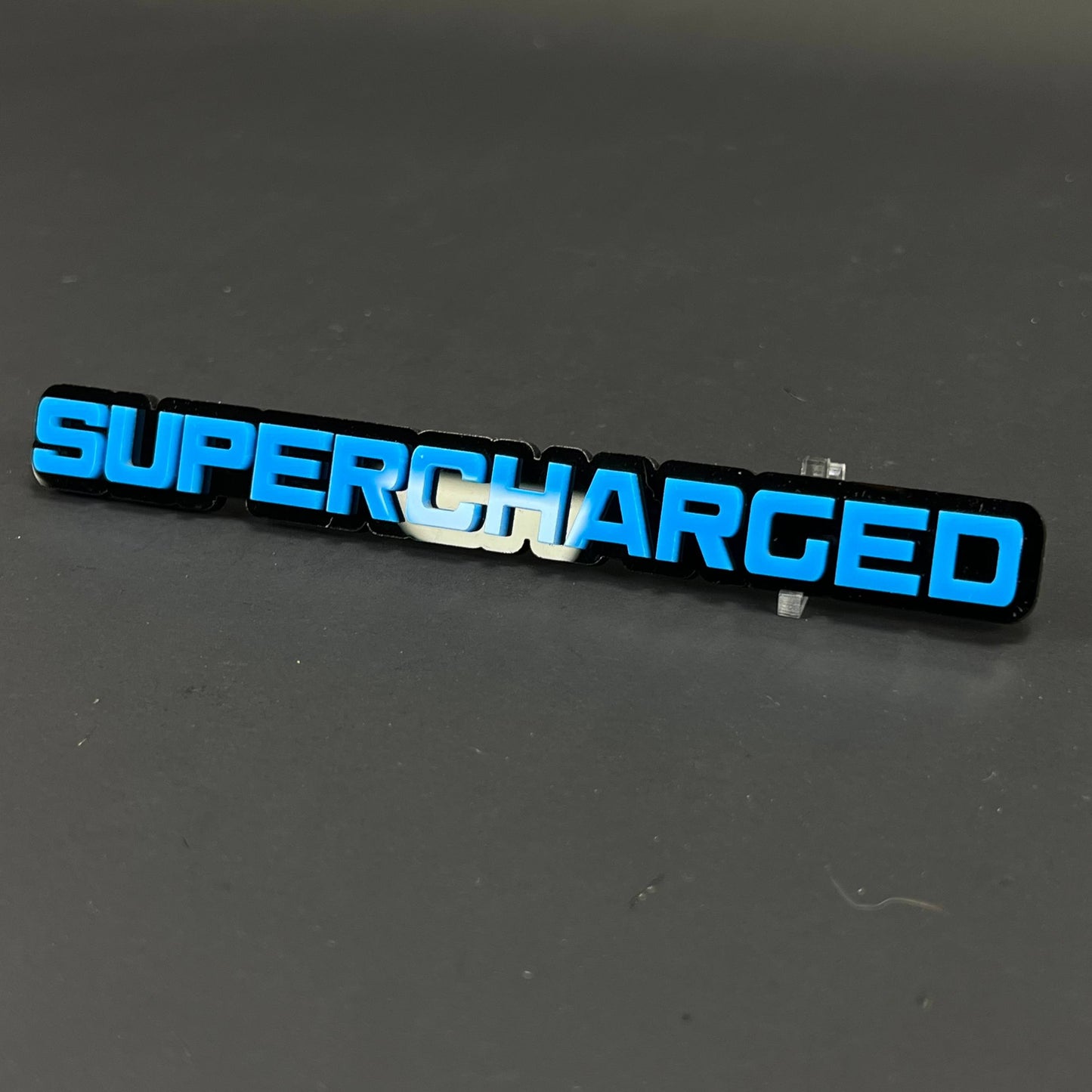 1PC SUPERCHARGED 3D Acrylic Badge - Car Truck Emblem Fender Sticker