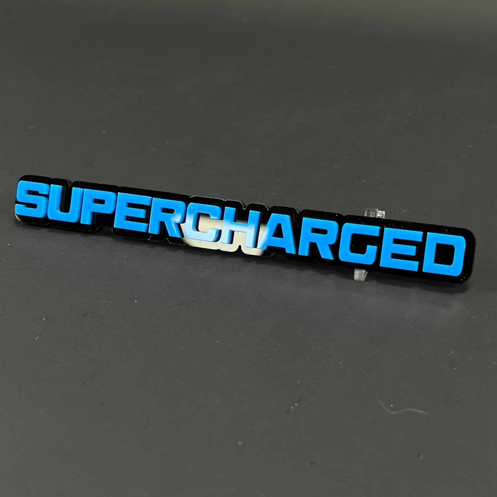 1PC SUPERCHARGED 3D Acrylic Badge - Car Truck Emblem Fender Sticker