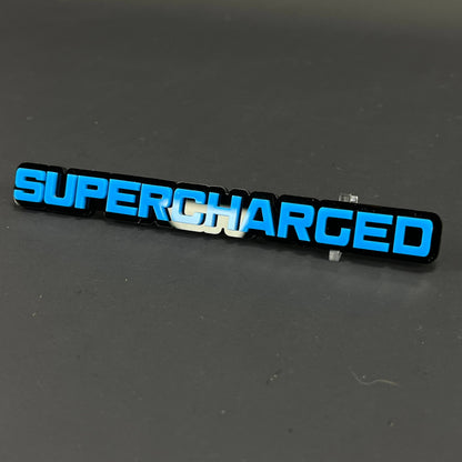1PC SUPERCHARGED 3D Acrylic Badge - Car Truck Emblem Fender Sticker