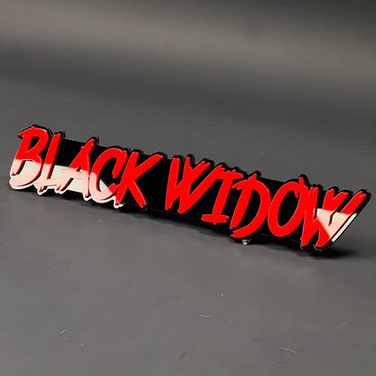 1PC Black Widow 3D Acrylic Badge - Car Truck Emblem Fender Sticker