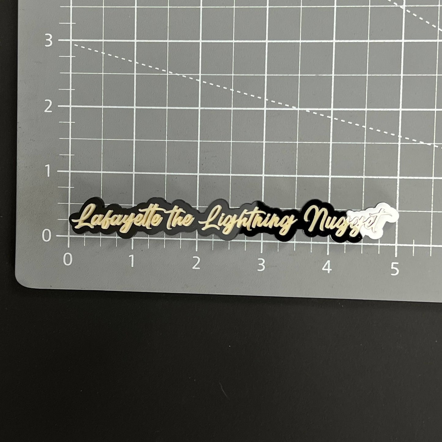 1PC Lafayette the Lightning Nugget 3D Acrylic Car Badge - Fender Emblem
