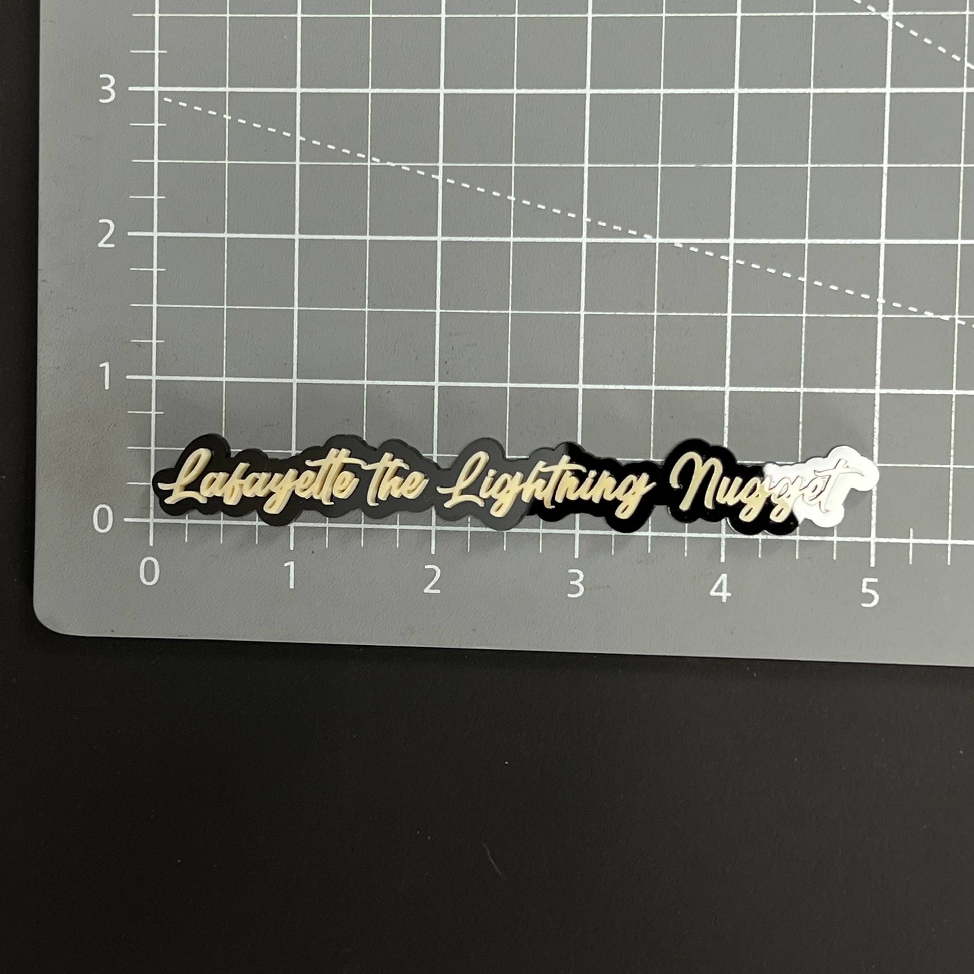 1PC Lafayette the Lightning Nugget 3D Acrylic Car Badge - Fender Emblem