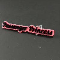 1PC Passenger Princess 3D Acrylic Badge - Car Truck Emblem Fender Sticker