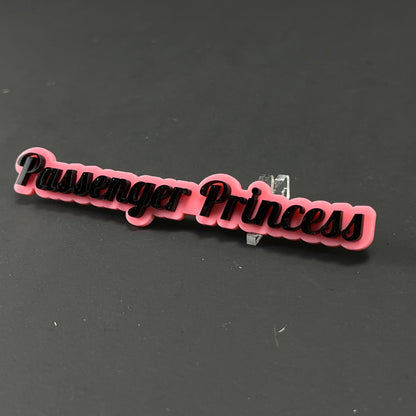 1PC Passenger Princess 3D Acrylic Badge - Car Truck Emblem Fender Sticker