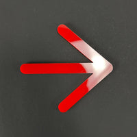 1PC Arrow 3D Acrylic Badge - Car Truck Emblem Fender Tailgate Trunk Sticker