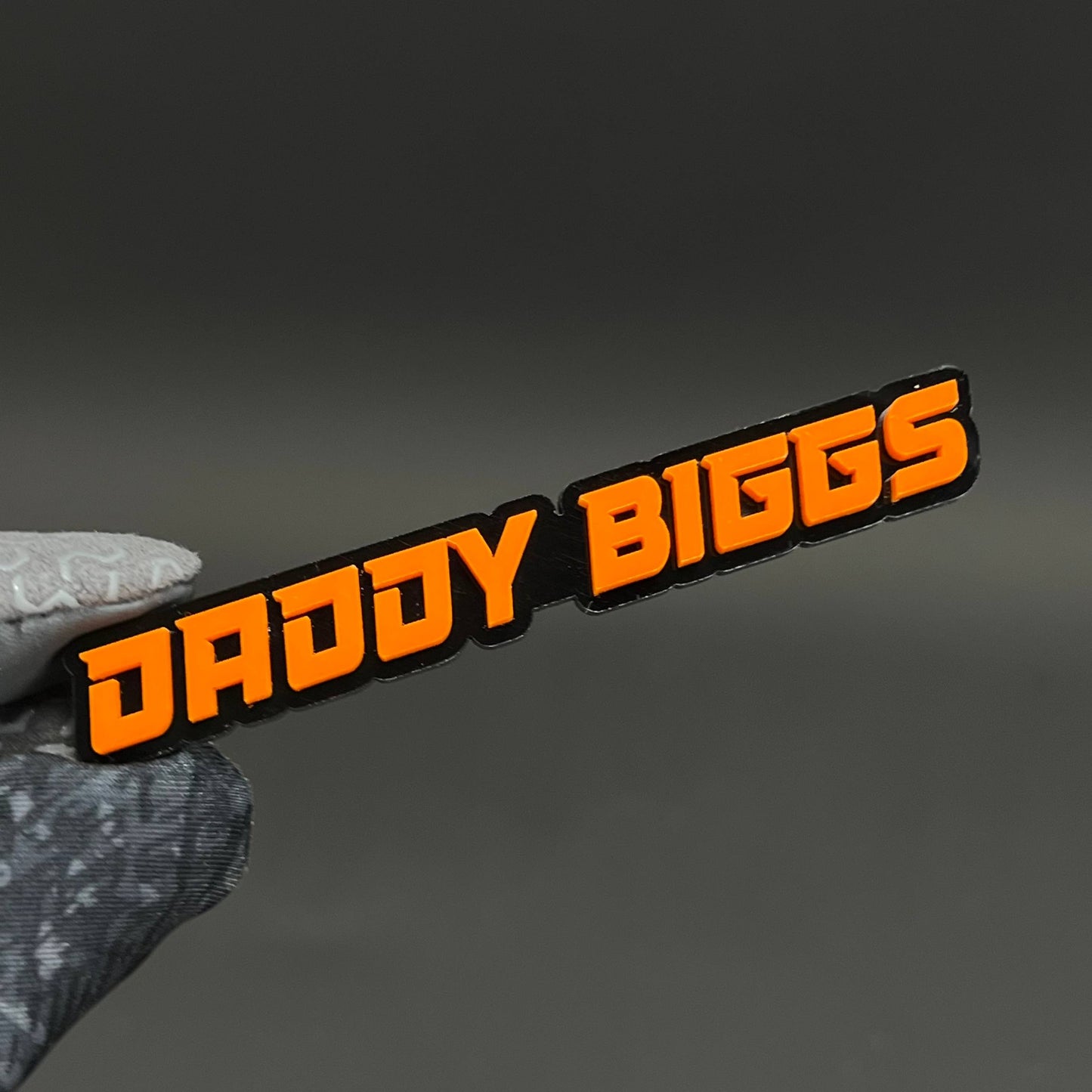 1PC DADDY BIGGS 3D Acrylic Badge - Car Truck Emblem Fender Sticker