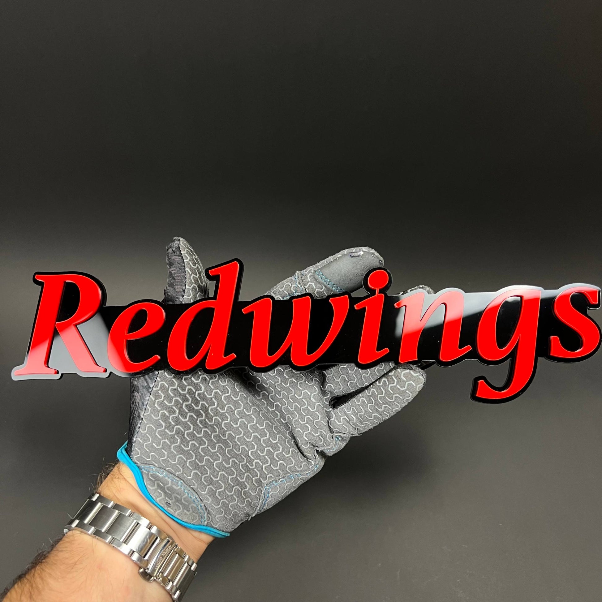1PC Redwings 3D Acrylic Badge - Car Truck Emblem Fender Tailgate Trunk Sticker