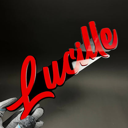 1PC Lucille 3D Acrylic Badge - Car Truck Emblem Fender Tailgate Trunk Sticker